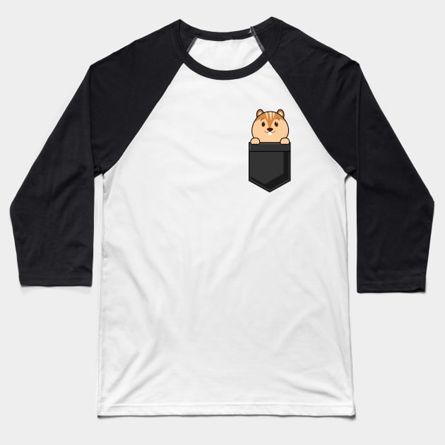 Guinea Pig Pocket Baseball T-Shirt by Mayzin